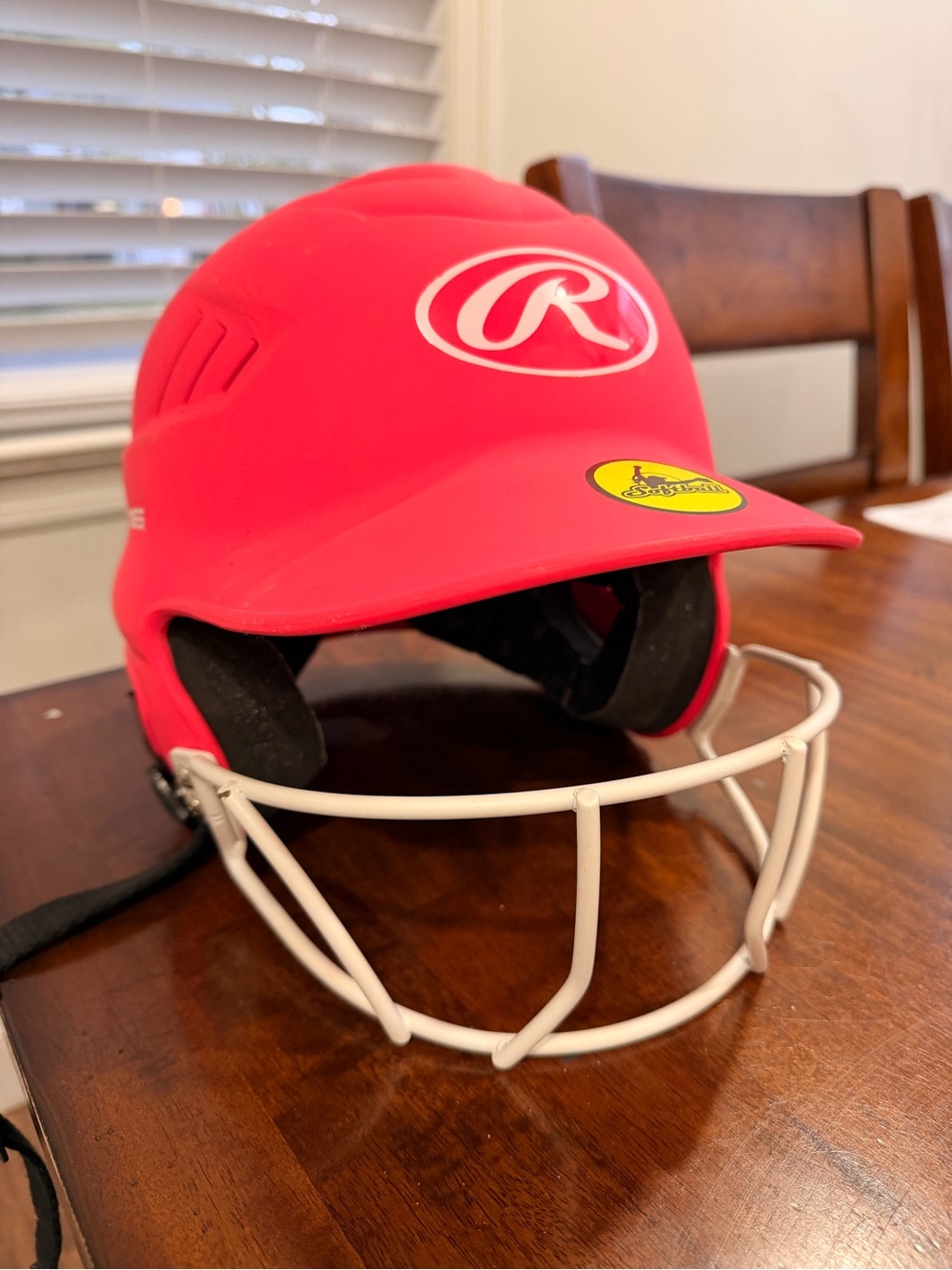 Rawlings Kids pink Batting Helmet with Faceguard